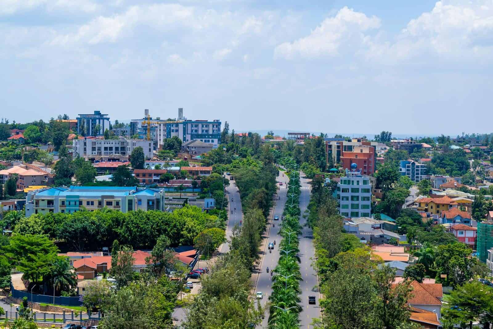 Rwanda landscape and development view
